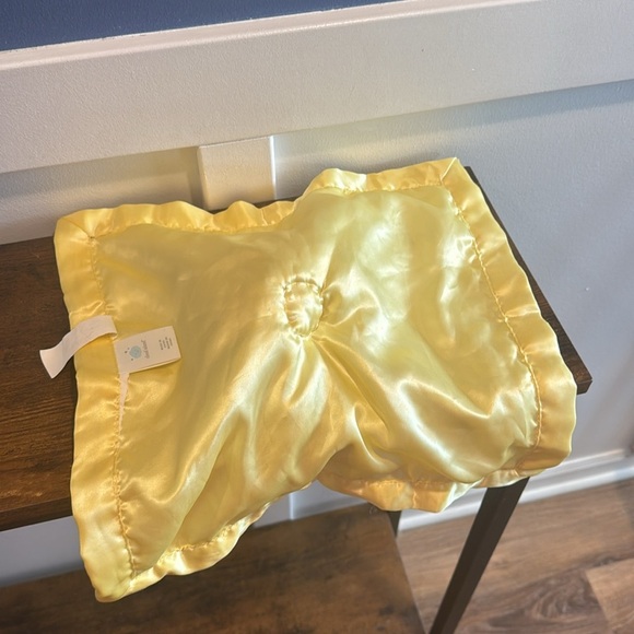 Cloud Island Plush Lemon Yellow Satin Trim Security Blanket Lovey 13.5" - Picture 4 of 7